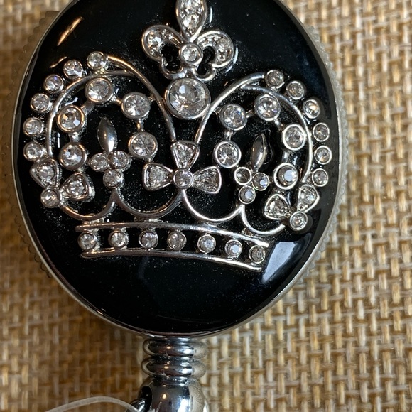 Fancy badge or id holder. Rhinestone crown decoration. - Picture 3 of 4